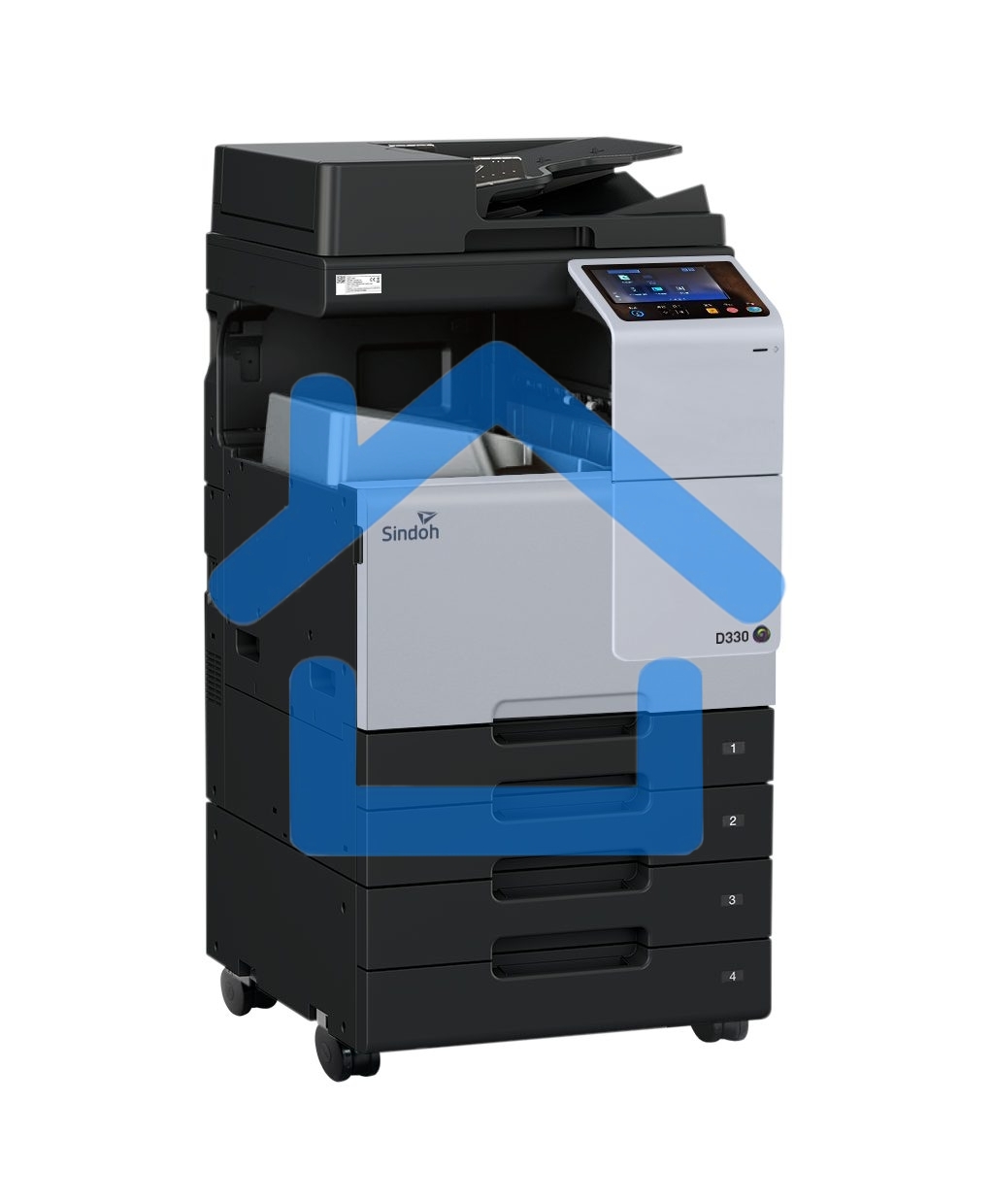 МФУ лазерное Sindoh D330e, А3, цветной, печ. до 22 стр/мин, скан. до 55 стр/мин., 1800 x 600 dpi (печать) 600 x 600 dpi (скан.), Ethernet, USB