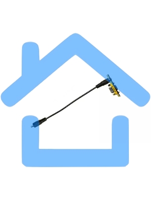 Модуль-переходник WRTS-VGAAUD Wize VGA и аудио 3,5 мм для врезного лючка в стол