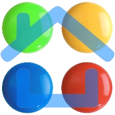 Магнит Silwerhof Classic для досок пластик ассорти d40мм круглый (упаковка: 4шт)