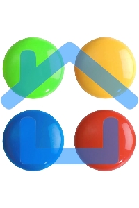 Магнит Silwerhof Classic для досок пластик ассорти d40мм круглый (упаковка: 4шт)