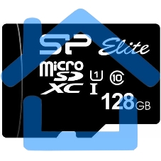 Флеш карта microSDXC 128Gb Class10 Silicon Power SP128GbSTXBV1V20 Elite w/o adapter