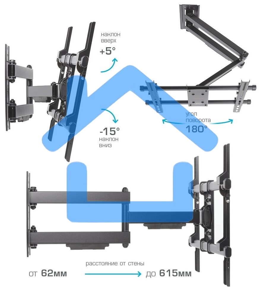 Кронштейн для телевизора Arm Media PARAMOUNT-40 черный 26