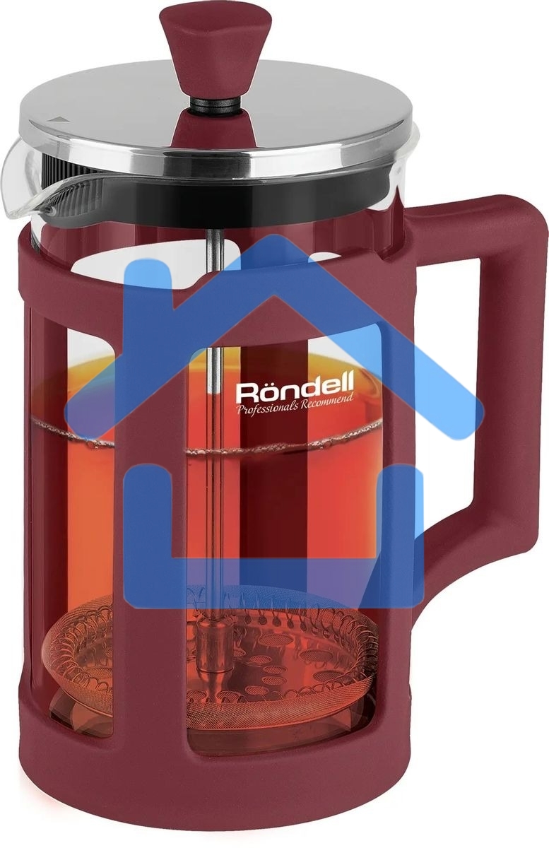 Френч-пресс Rondell Stripes RDS-1641 0.6л красный