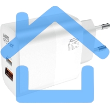 Зарядное устройство Aksberry T45 45W PD + QC3.0, белый