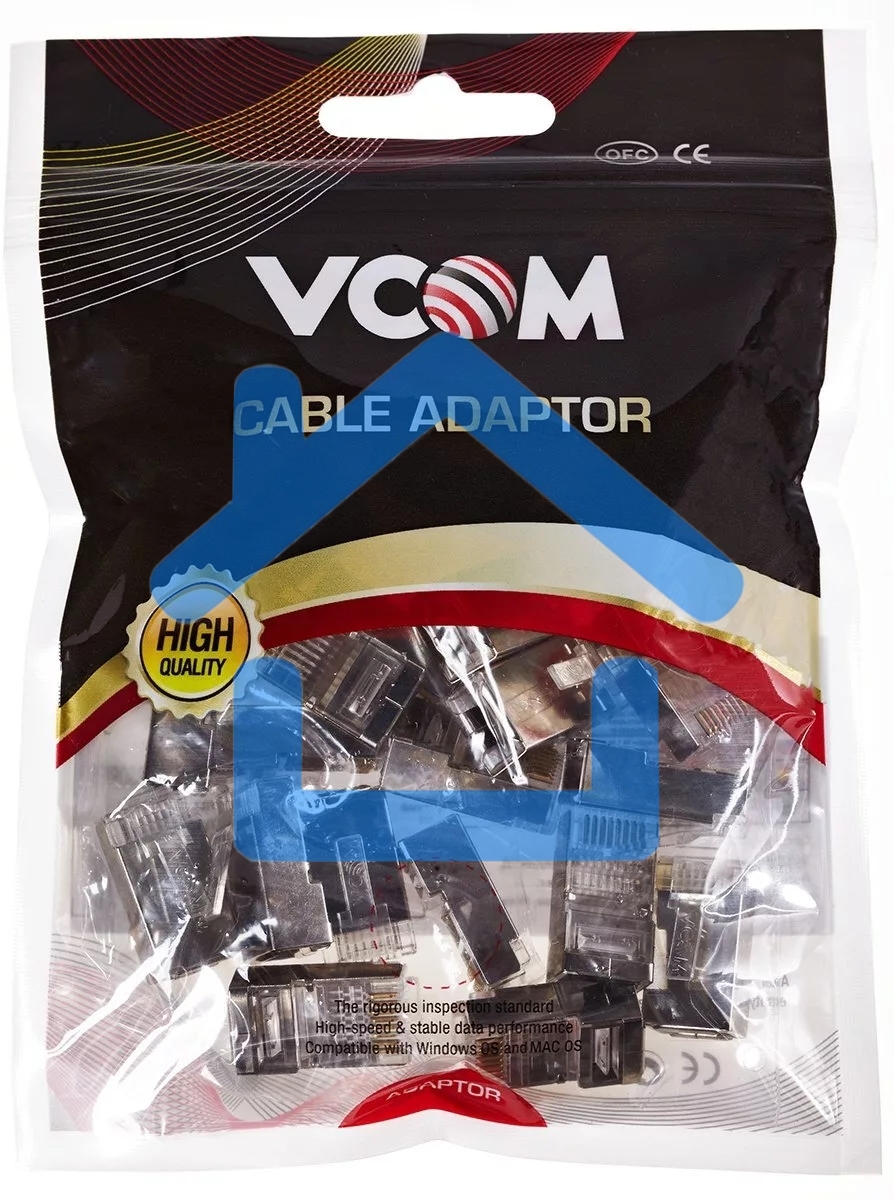 Коннекторы RJ45 для FTP кабеля 5 кат. экранированные, 20шт