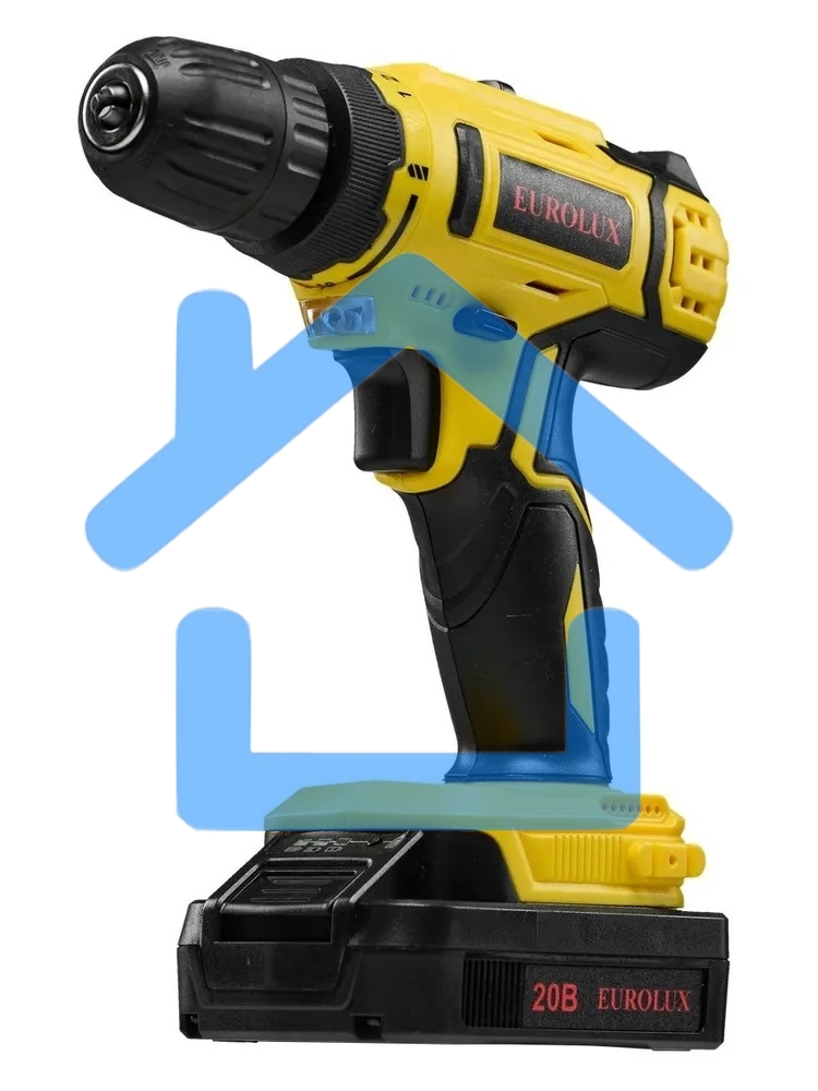 Дрель-шуруповерт аккумуляторная Eurolux ДА-20DU-2
