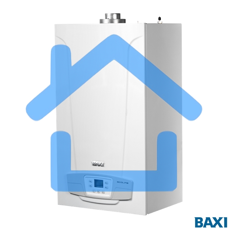Котел газовый BAXI ECO LIFE 24F настен, 24 кВт, двухконтурный, с закрыт. кам. сгор.