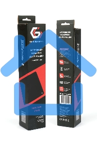 Коврик для мыши Gembird MP-35-30-BLACK, черный, 350х300х3мм, ткань/резина, оверлок, коробка