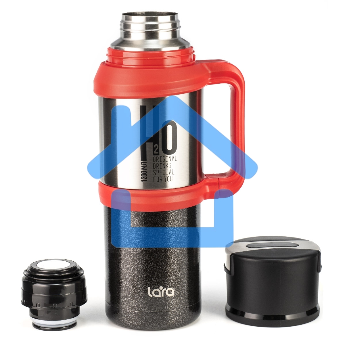 Термос LARA LR04-17 1,2 л нержавеющая сталь/пластик