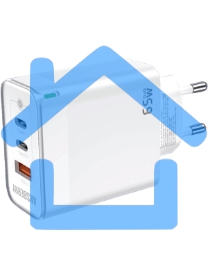 Зарядное устройство Aksberry T50 USBC+USBC+ USBA QC3.0 65w (белый)