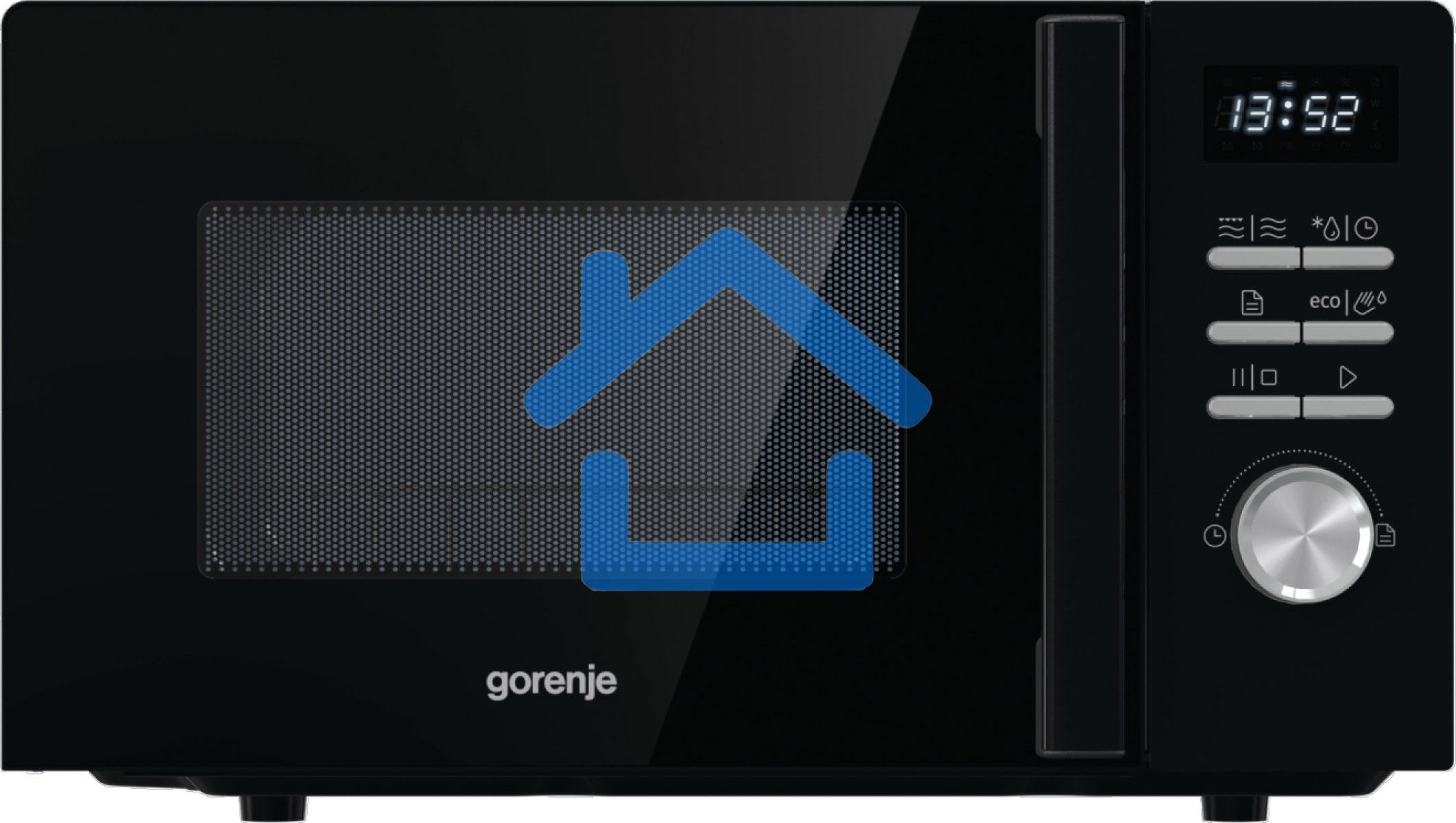 Микроволновая печь Gorenje MO20A4BH черный, 20 л, 800 Вт, переключатели - кнопки/поворотный механизм