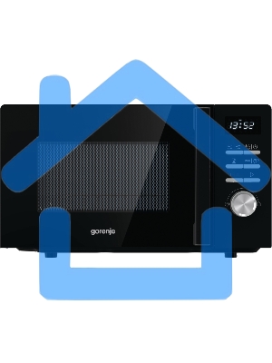 Микроволновая печь Gorenje MO20A4BH черный, 20 л, 800 Вт, переключатели - кнопки/поворотный механизм