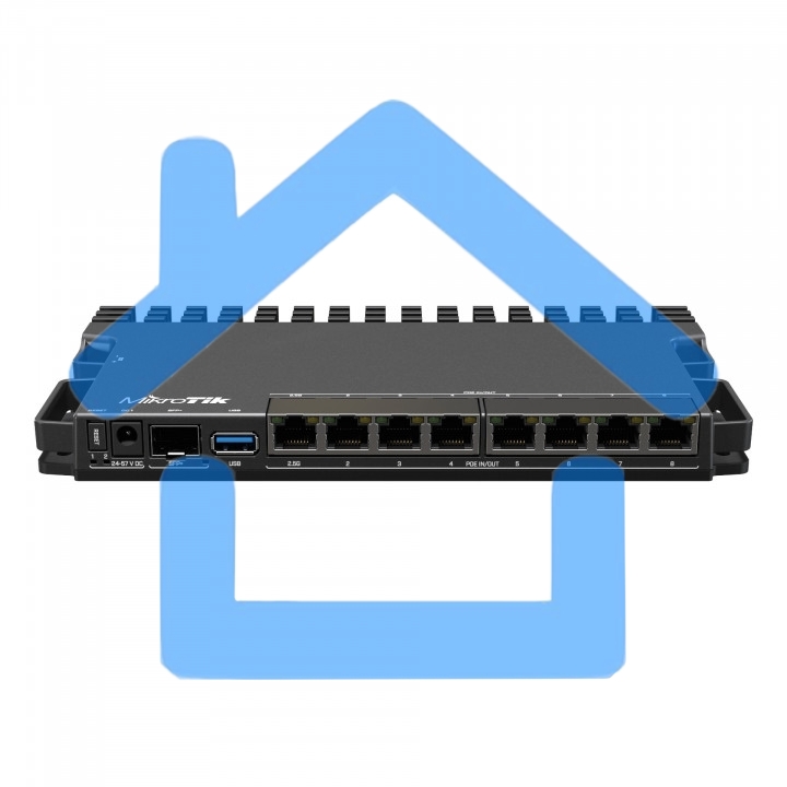Маршрутизатор Mikrotik RB5009UPr+S+IN,7х 1G RJ45, 2.5G RJ45, 10G SFP+, 1xPoE in, 7x PoE out