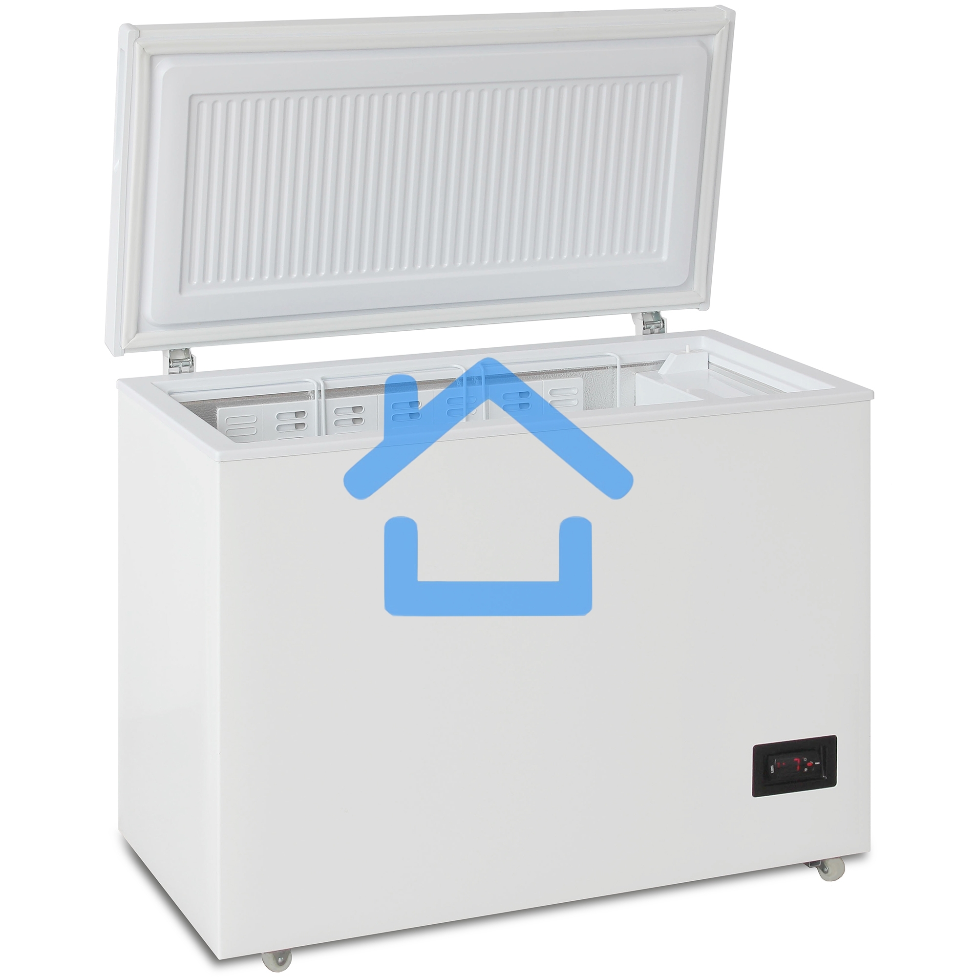 Морозильный ларь Бирюса Б-210KDN, белый с глухой крышкой, 160 л