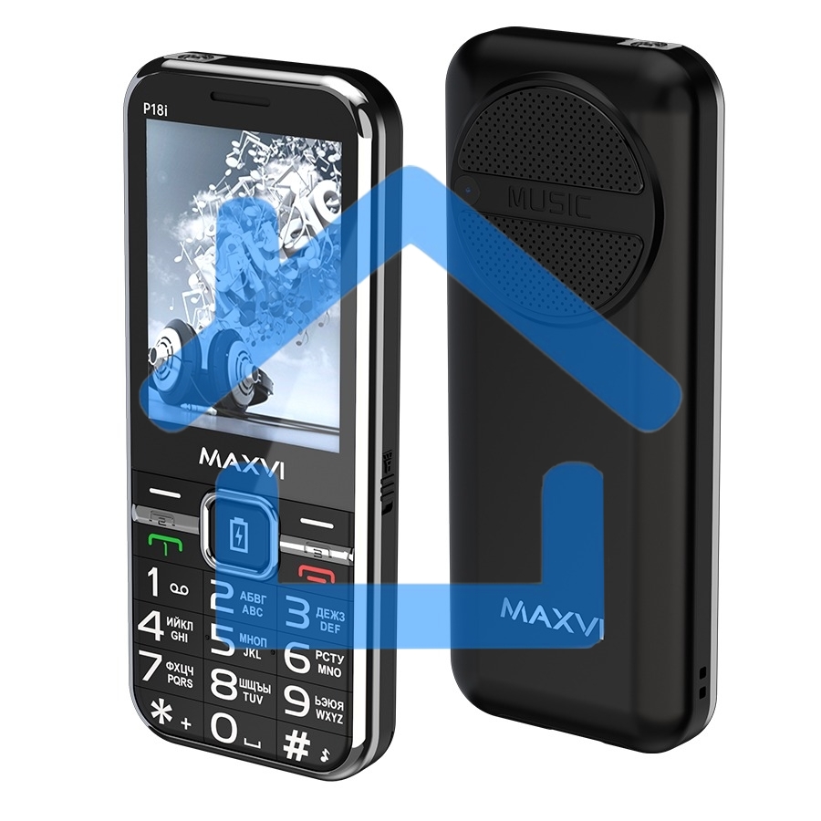 Мобильный телефон Maxvi P18i черный