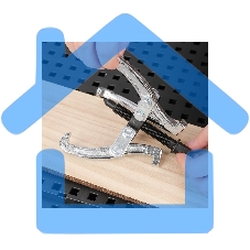 Съемник подшипников трехзахватный Deli DL-S4 100мм(рабочий ход болта), внешний диаметр 20-100мм, внутренний диаметр 40-90мм, сталь 45#