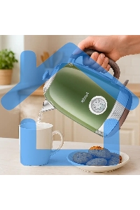 Чайник электрический Kitfort KT-6110 1.7л. 2200Вт зеленый (корпус: нержавеющая сталь)