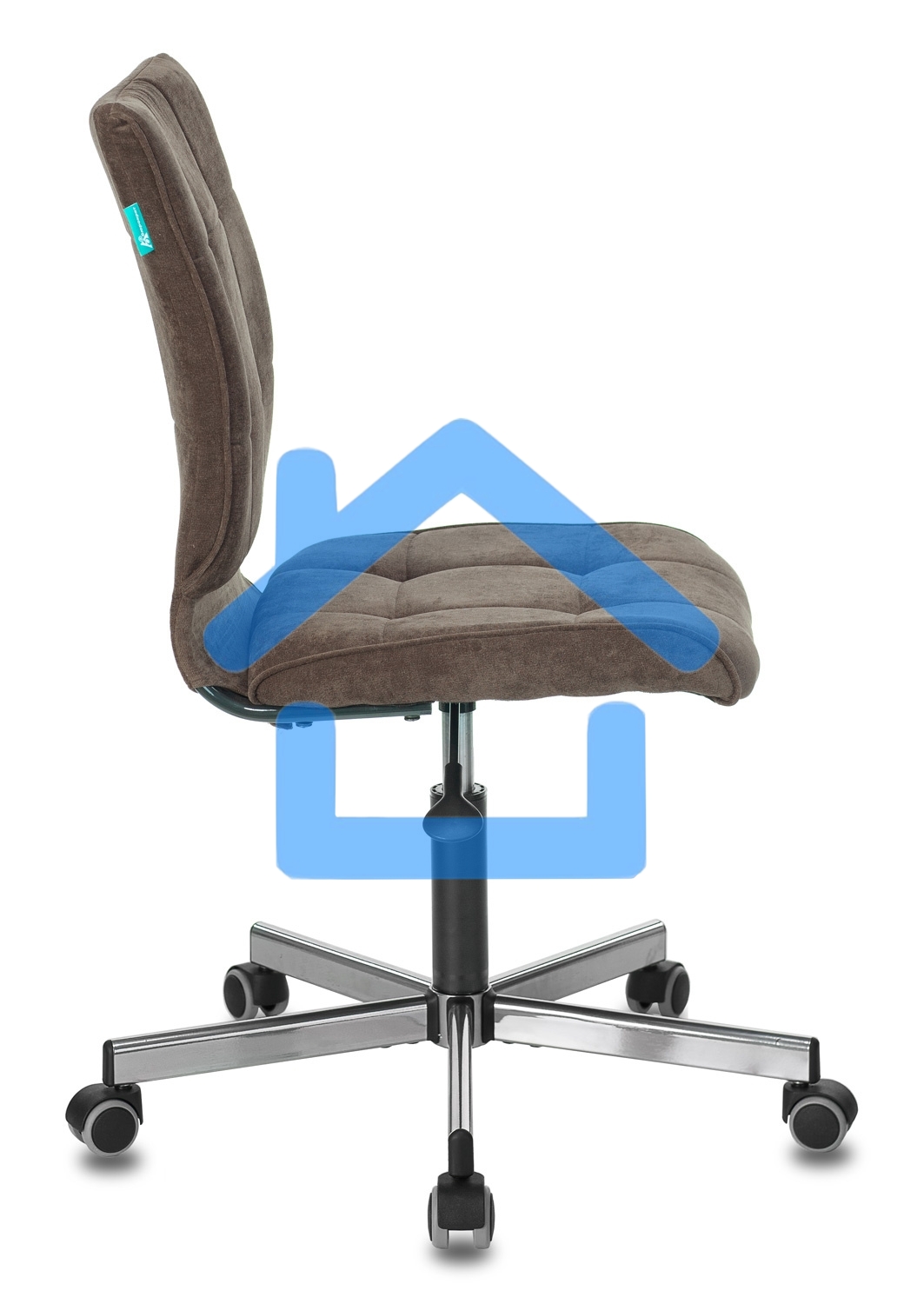 Кресло компьютерное Бюрократ CH-330M/LT-10 без подлокотников, темно-коричневый Light 10, крестовина металл