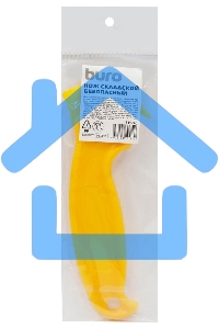 Нож канцелярский для упаковочных материалов Buro желтый