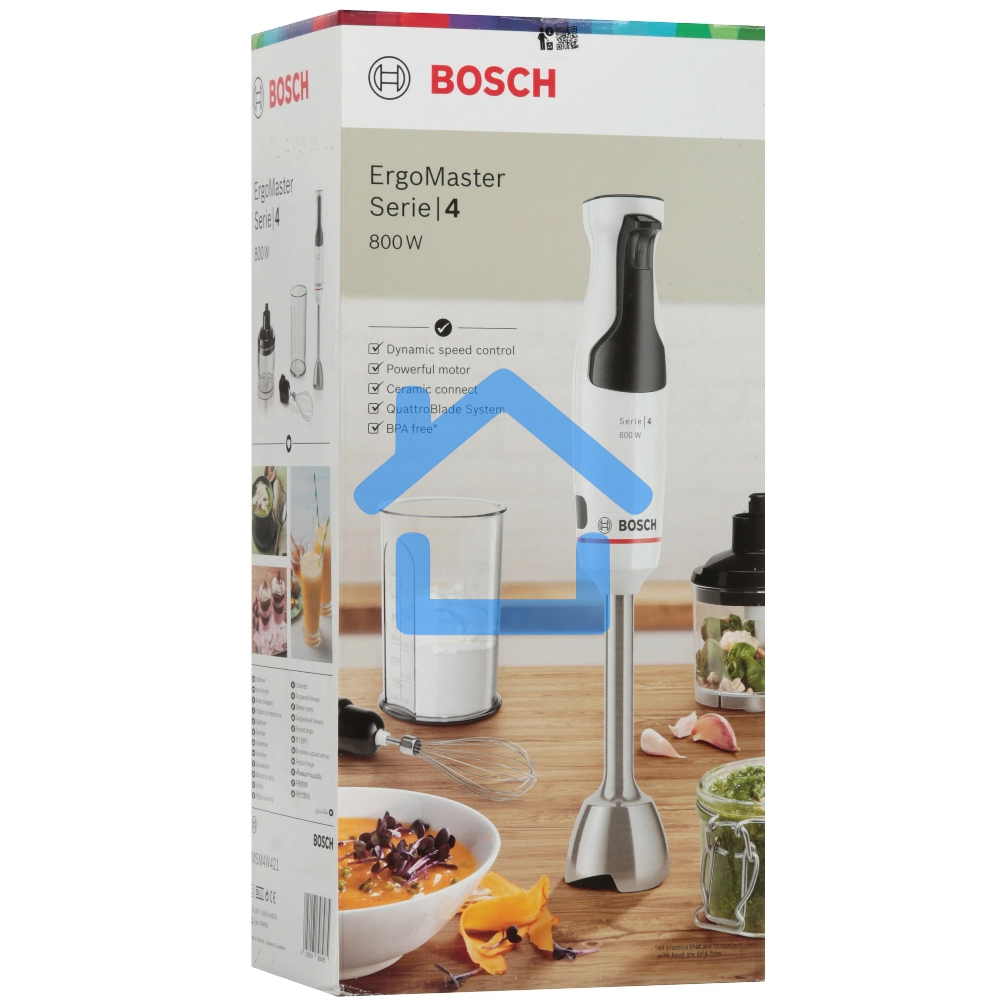 Блендер погружной Bosch MSM4W421 800Вт белый