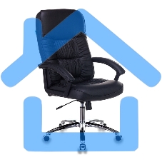 Кресло руководителя Бюрократ T-9908AXSN-AB черный, кожа, крестовина металл