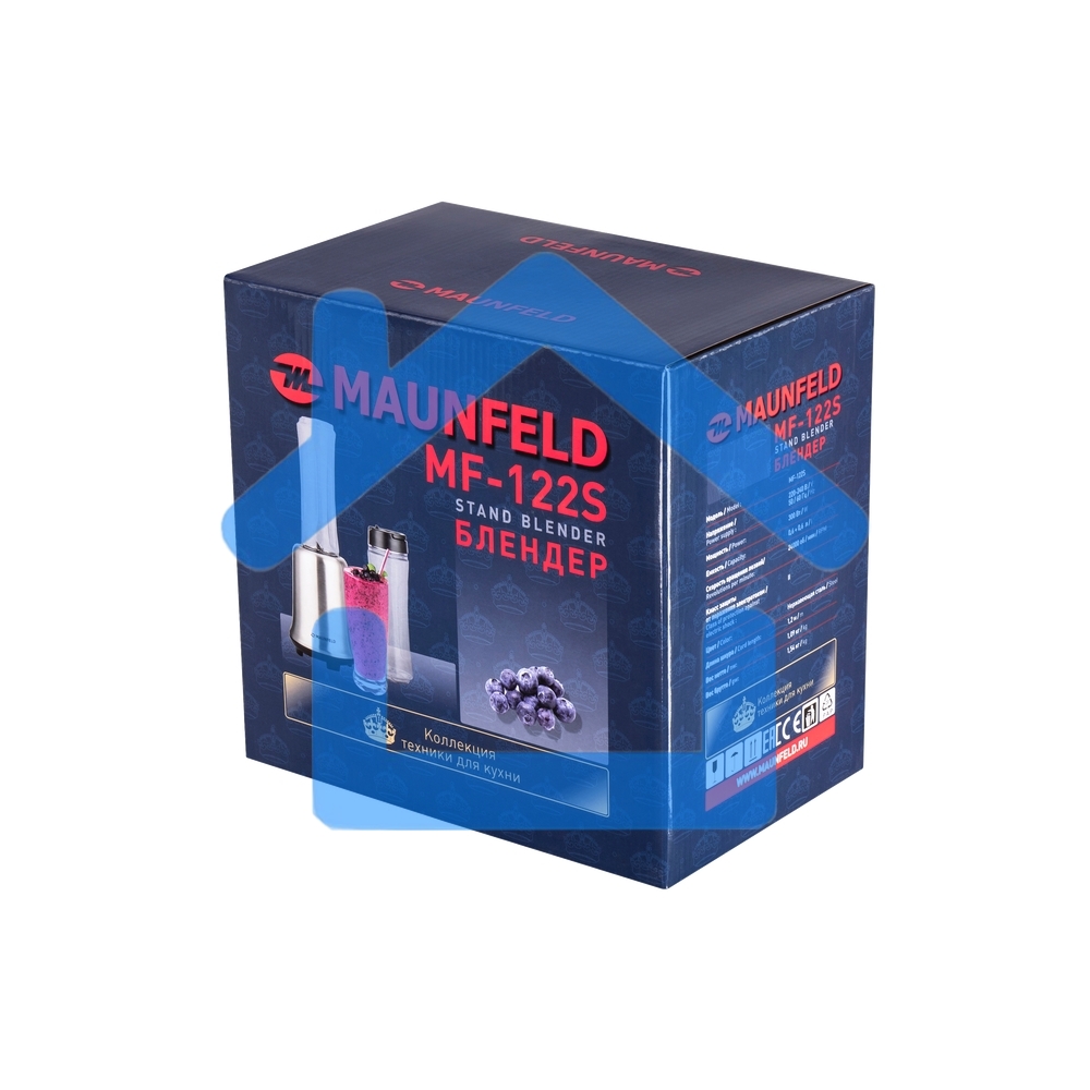 Блендер стационарный Maunfeld MF-122S нержавеющая сталь, 300 Вт