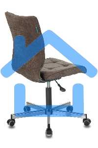 Кресло компьютерное Бюрократ CH-330M/LT-10 без подлокотников, темно-коричневый Light 10, крестовина металл