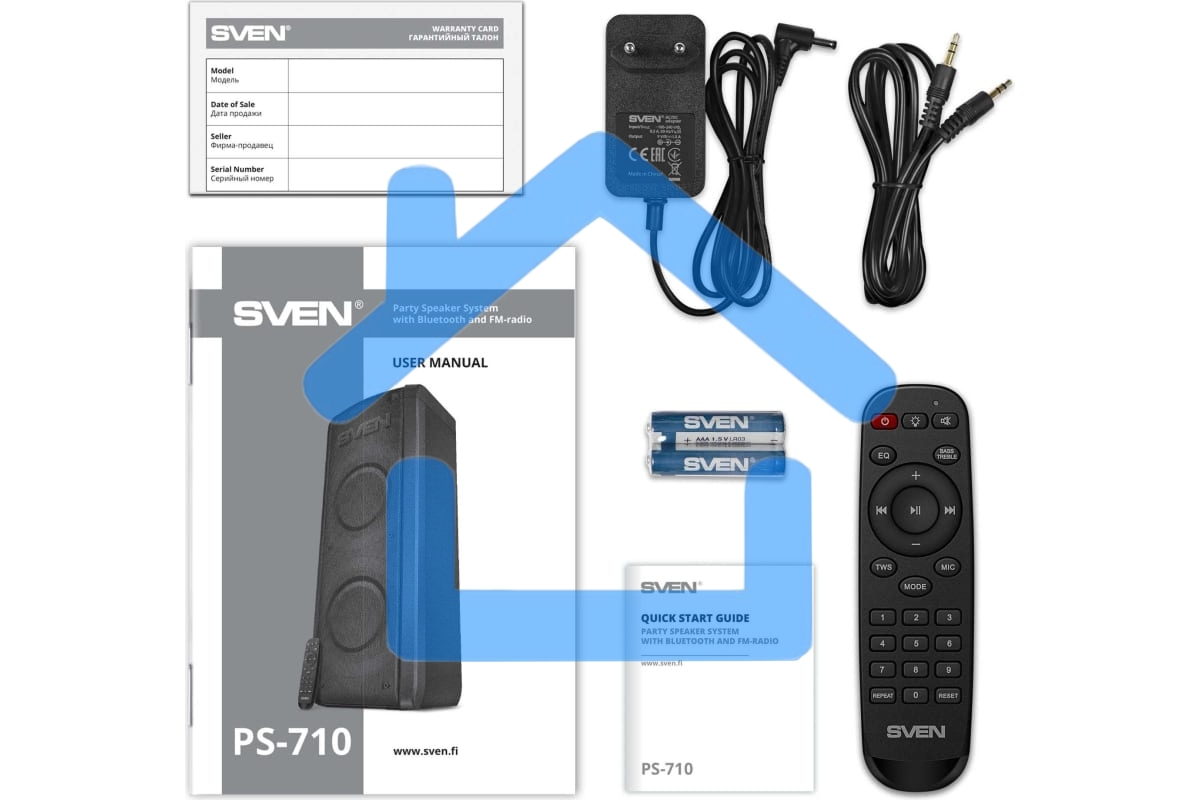 Портативная акустика Sven АС PS-710 черный 100 Вт Bluetooth