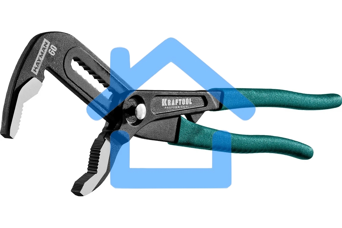 Клещи переставные KRAFTOOL 22353-25 Bulldog Cr-V, max захват 60мм, губки 6мм, 250мм