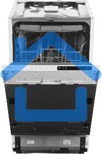 Встраиваемая посудомоечная машина Indesit DIS 2C50, белый, 44.8 см, 9 компл., 48 дБ, класс A