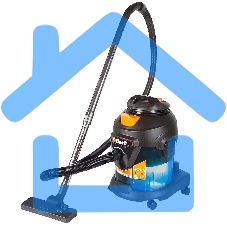 Строительный пылесос Bort BSS-1415-Aqua черный/синий, 200/1400 Вт, уборка сухая/влажная, пылесборник мешок/контейнер, 15 л