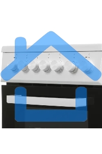 Плита электрическая Beko FSE57110GW белый, конфорок 4 шт, духовка 55 л, гриль, 50 см x 85 см x 60 см