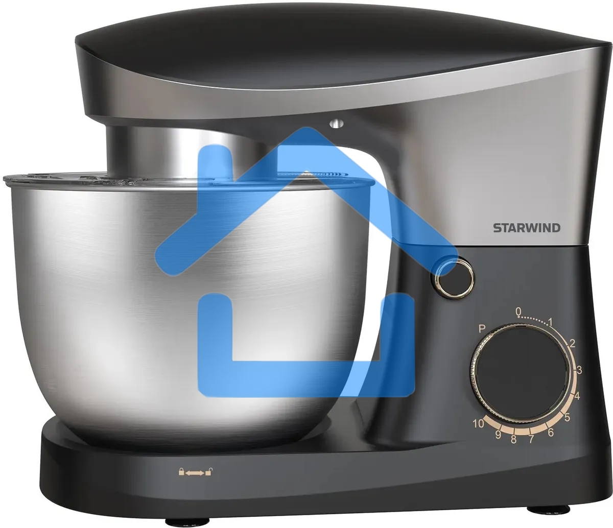 Миксер планетарный Starwind SPM2251 1500Вт черный/серебристый