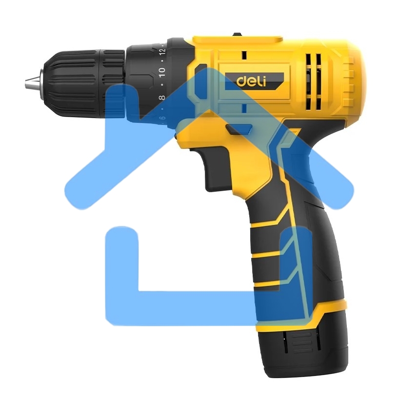 Дрель-шуруповерт Deli DL-DZ12-4A2, Аккумуляторная, 12В, 1 АКБ