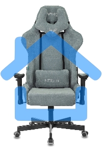 Кресло игровое Бюрократ VIKING KNIGHT LT28 FABRIC серо-голубой крестовина металл/пластик