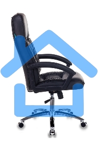 Кресло руководителя Бюрократ T-9908AXSN-AB черный, кожа, крестовина металл