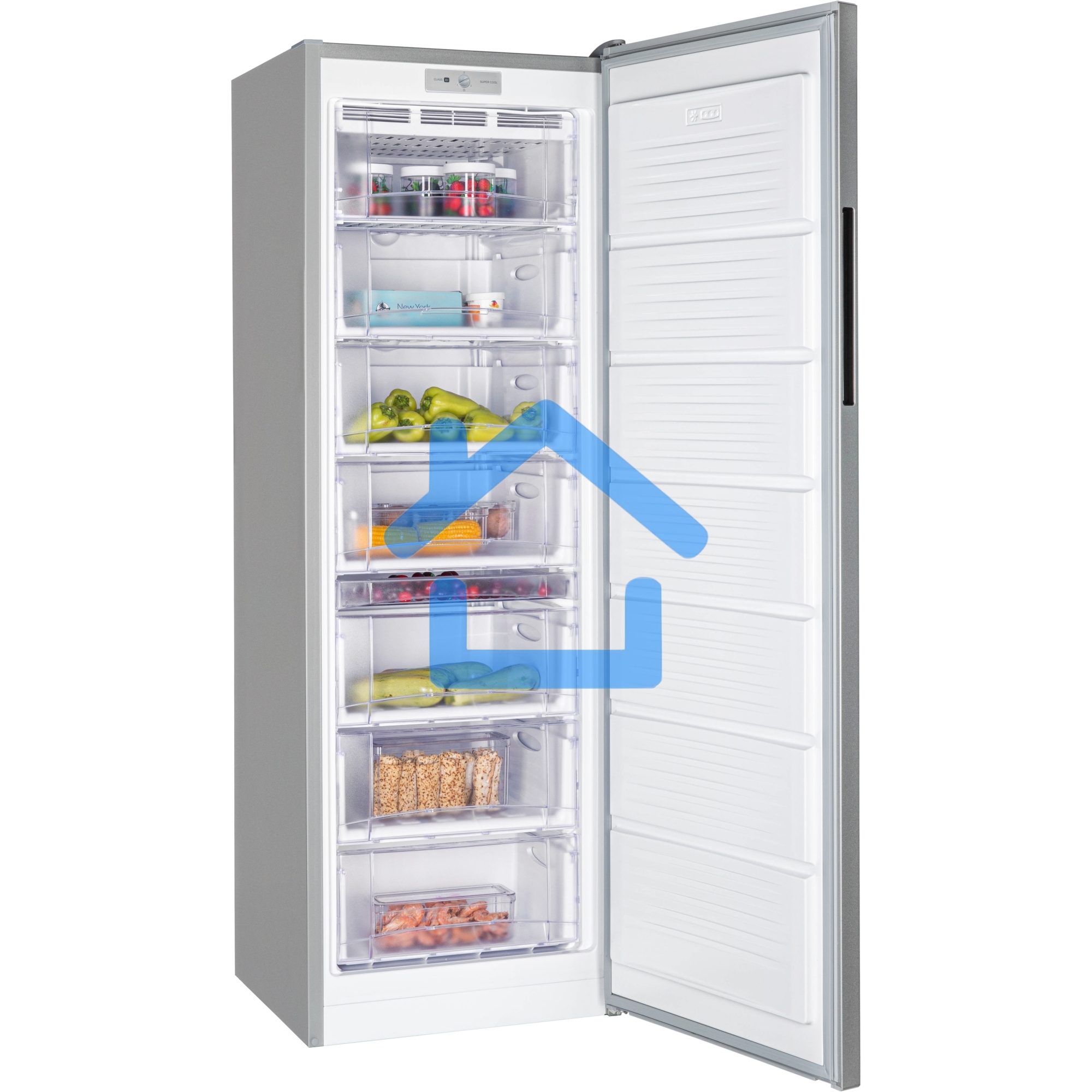 Морозилка Nordfrost DF 268 SAP, серебристый, 256л, 6 ящика