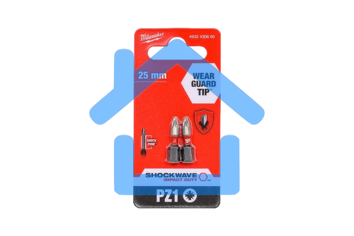 Бита Milwaukee Shockwave PZ1 25мм 2шт (4932430860)