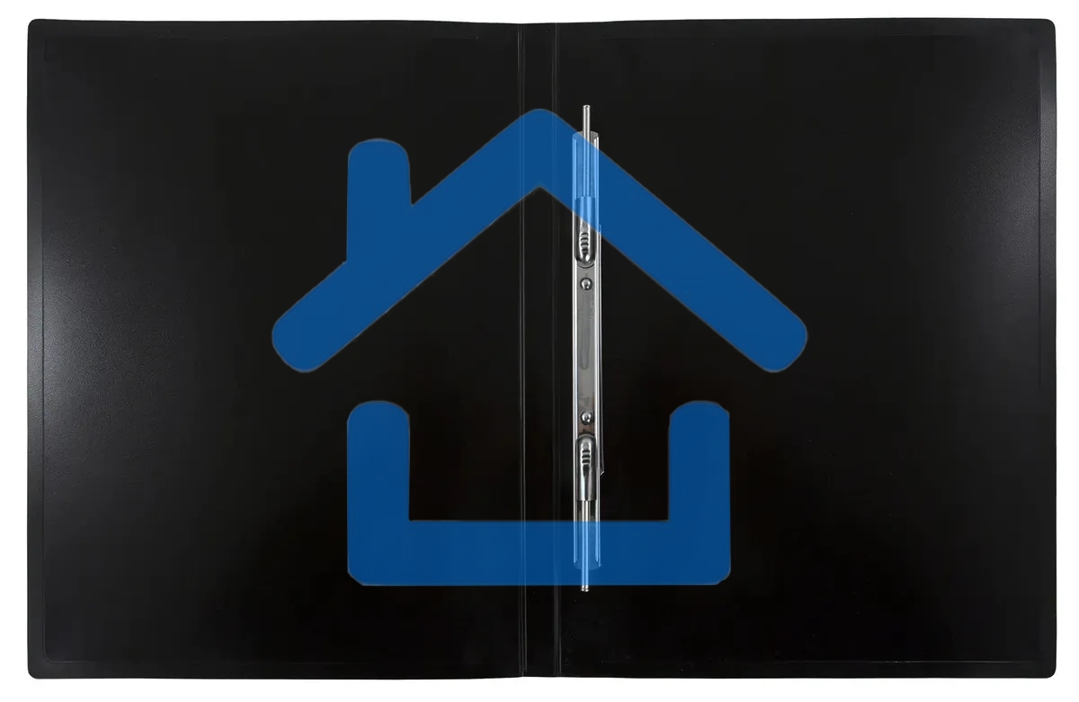 Папка с металлическим пружинным скоросшивателем Бюрократ DeLuxe DL07PBLCK A4, пластик, 0.7мм, корешок 27мм, черный