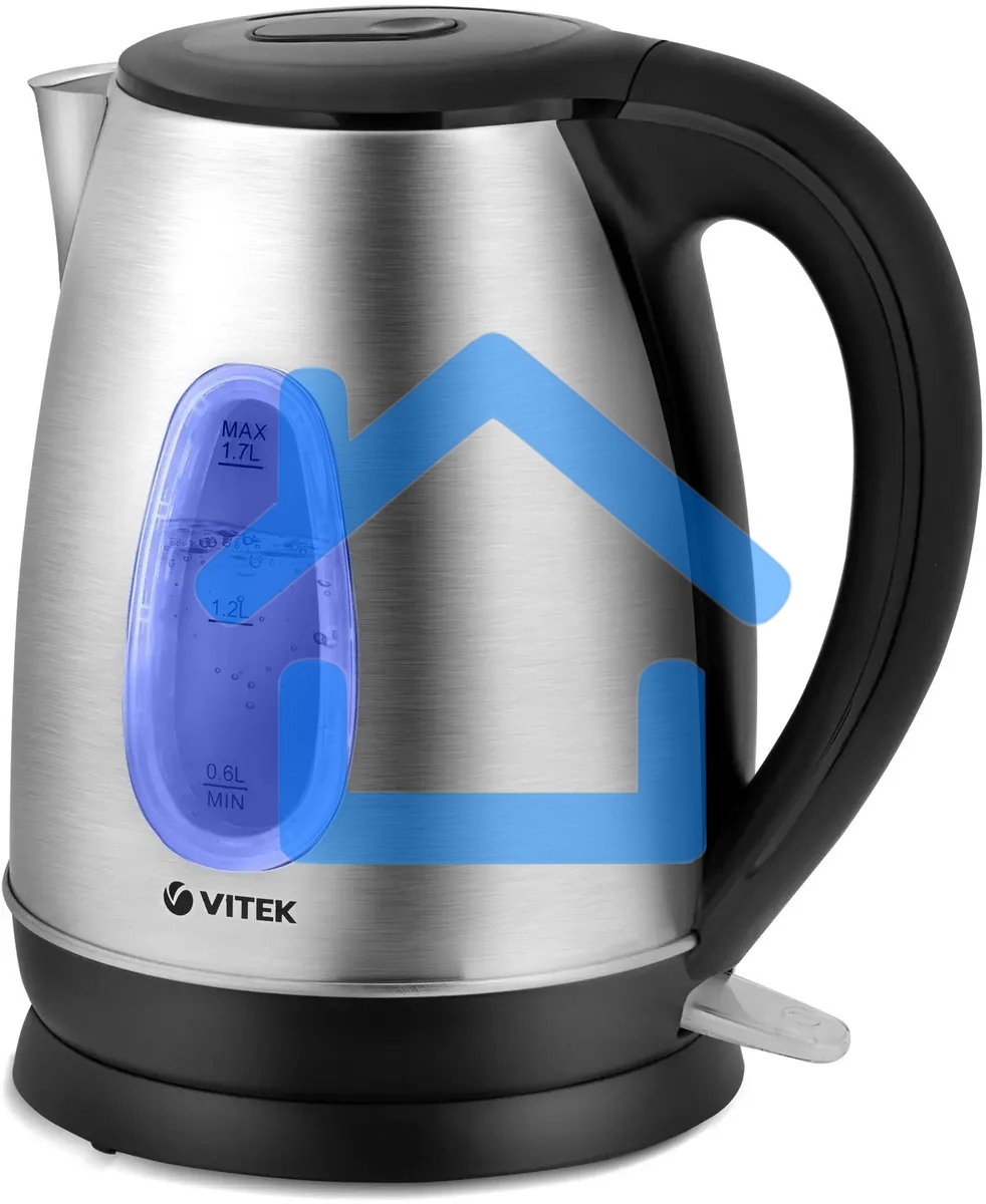 Чайник электрический Vitek VT-7039, 2200Вт, серебристый и черный