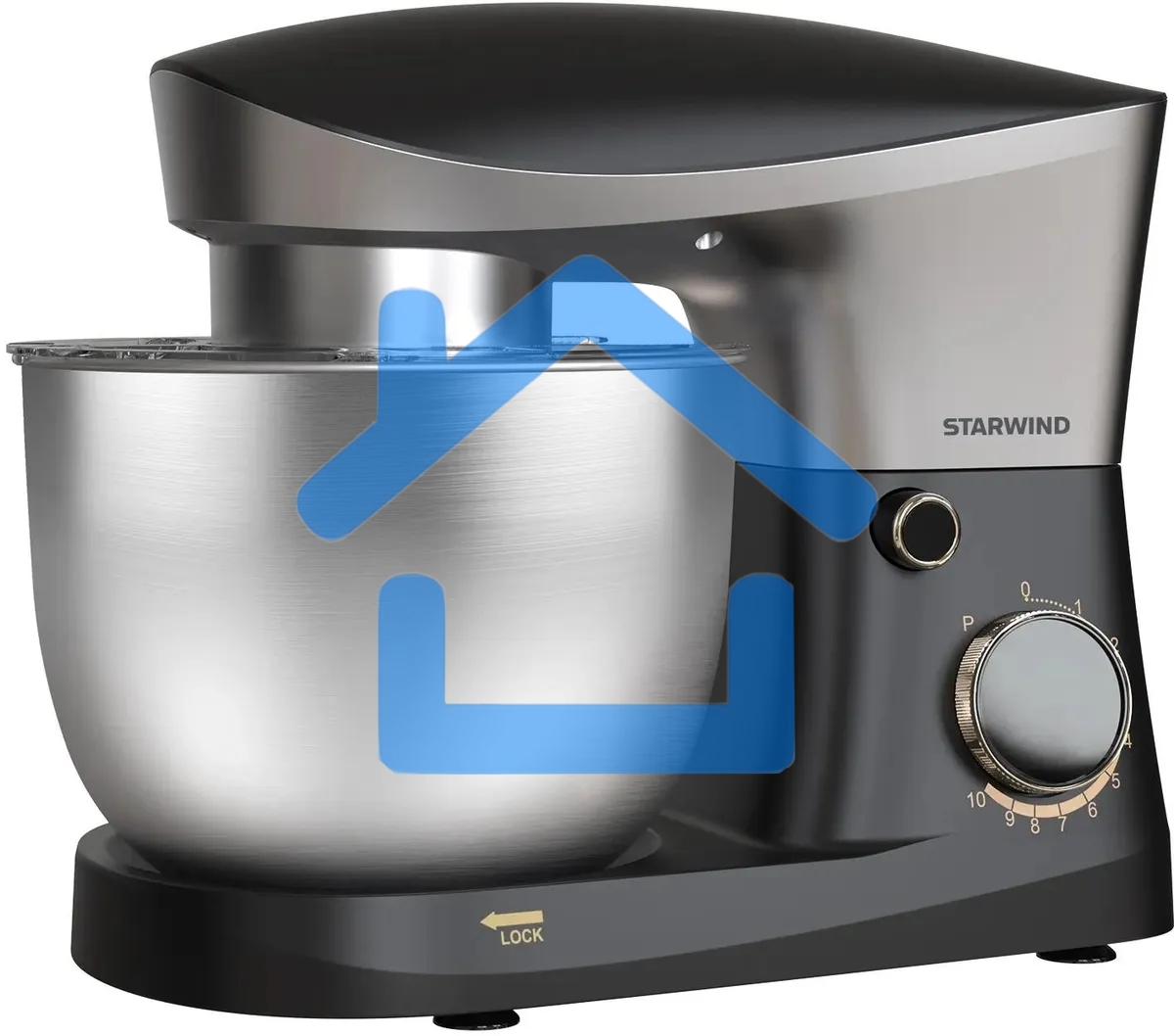 Миксер планетарный Starwind SPM2251 1500Вт черный/серебристый