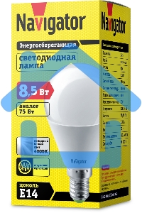 Лампа светодиодная Navigator NLL-G45-8.5-230-4К-E14