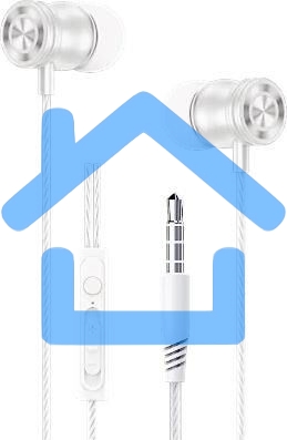 Наушники AKSBERRY (6920680860715) АM9 с микрофоном, белый