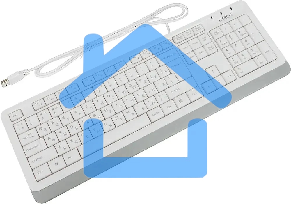 Клавиатура A4Tech Fstyler FK10 проводная, USB, белый/серый