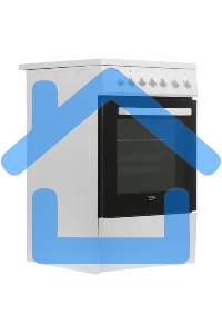 Плита электрическая Beko FSE57110GW белый, конфорок 4 шт, духовка 55 л, гриль, 50 см x 85 см x 60 см