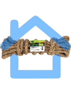 Веревка льнопеньковая Сибртех 94011 10 мм, L 6 м, крученая, Россия