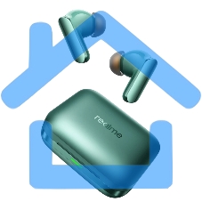 Гарнитура внутриканальные Realme Air 7 Pro (RMA2407) зеленый беспроводные bluetooth в ушной раковине (6941764467071)