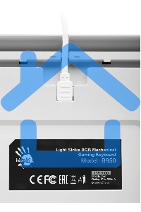 Клавиатура A4Tech Bloody B950 механическая серый/черный USB for gamer LED (B950)