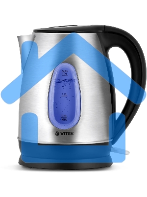 Чайник электрический Vitek VT-7039, 2200Вт, серебристый и черный