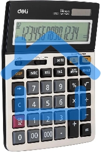 Калькулятор настольный Deli E1672C серебристый 14-разр.